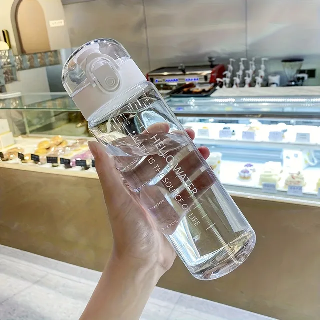 780ml/26oz BPA-Free Plastic Water Bottle, Leak-Proof & Fall-Proof, Transparent Large Capacity, Portable for Outdoor Travel 4
