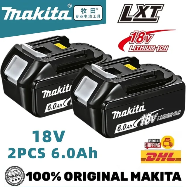 Makita Original Lithium ion Rechargeable Battery 18V 6000mAh 18v Replacement Batteries BL1860 BL1830 BL1850 BL1860B