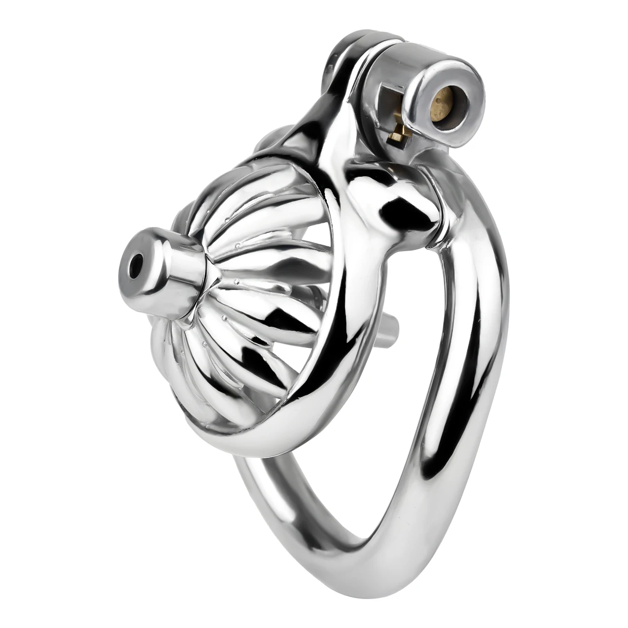 FRRK Sunflower Shape Sissies Chastity Cage with Removable Metal Urethral Catheter Penetrator Stainless Steel Sextoys Femboy Men