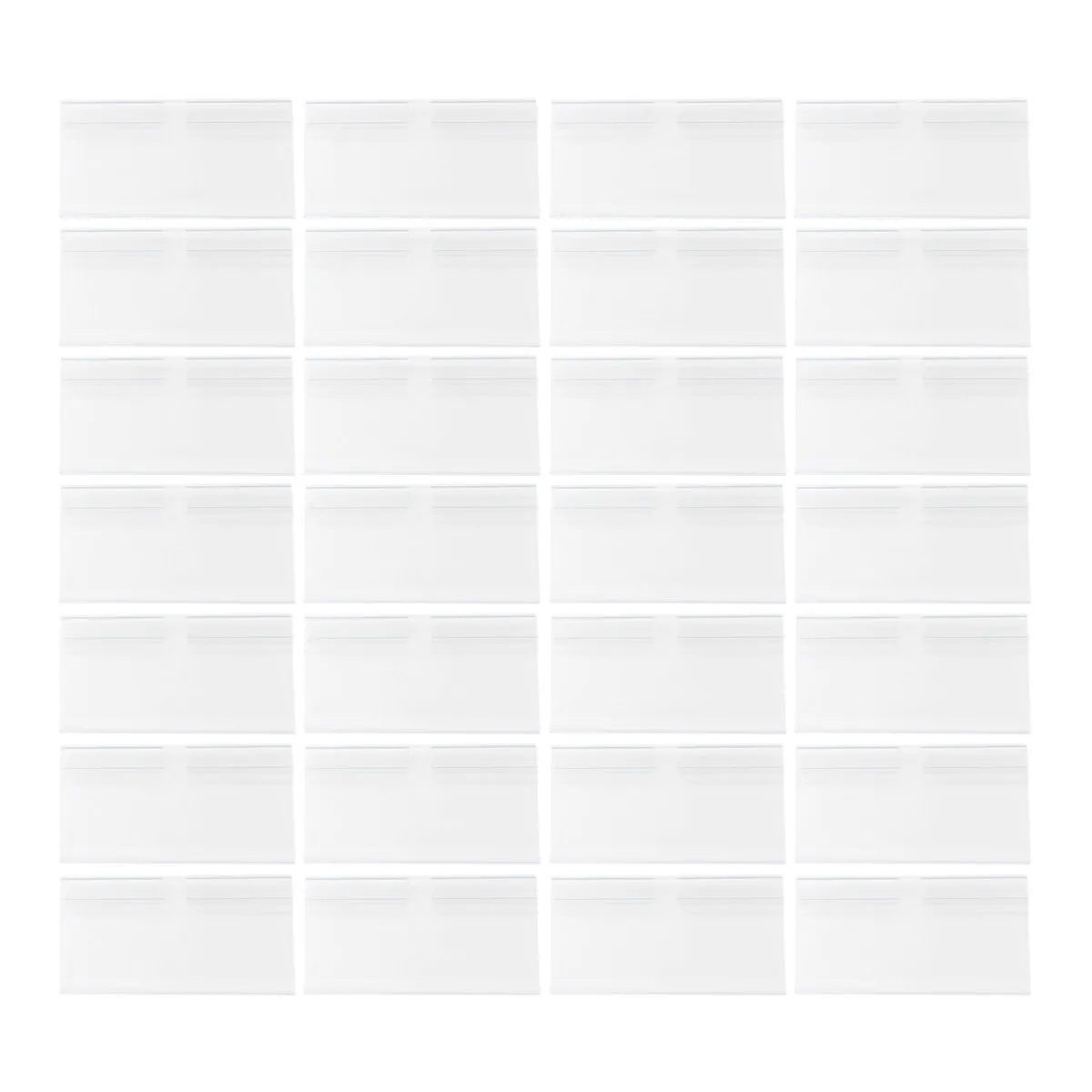 100Pcs 가격표 프리미엄 투명 PVC 플라스틱 가격표 쇼핑몰 슈퍼마켓 소매점 상점 투명 라벨