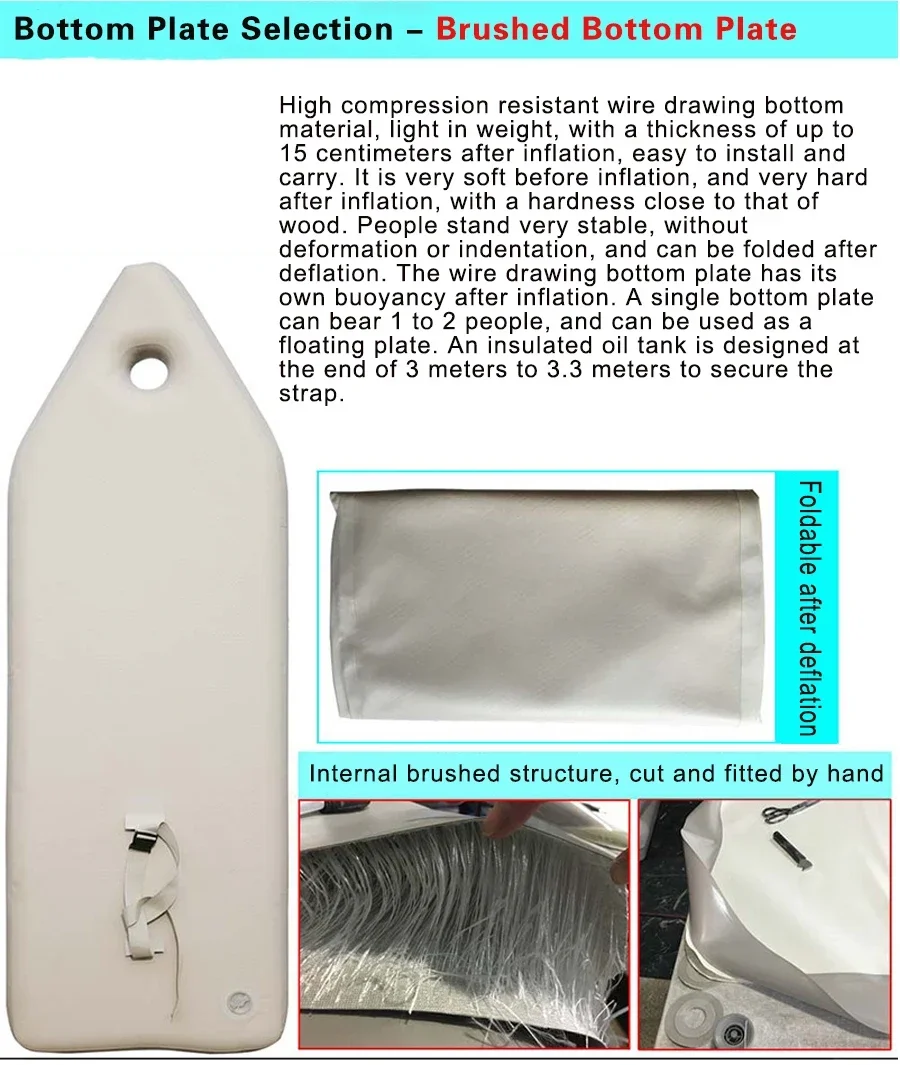Inflatable Assault Fishing Boats 0.9mm Anti-collision Laminated Alloy for Emergency Rescue/Drifting Speedboat Kayak Boat