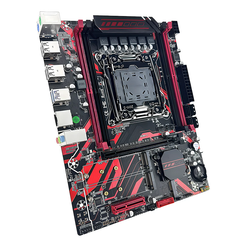 Комплект материнской платы SOYO X99 RED с процессором LGA2011-3 Xeon E5 2680 V4 DDR4 16 ГБ (2*8 ГБ) 2133 МГц ОЗУ NVME M.2 SATA 3