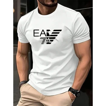 T-shirt sportiva estiva da uomo e da donna in stile europeo e americano, alla moda, traspirante, casual, con motivo stampato