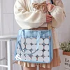 Big Ita Bag Black with Insert Japanese Cute Clear Women Double Straps Girls Kawaii Transparent Shoulder Bag Purses and Handbags 5