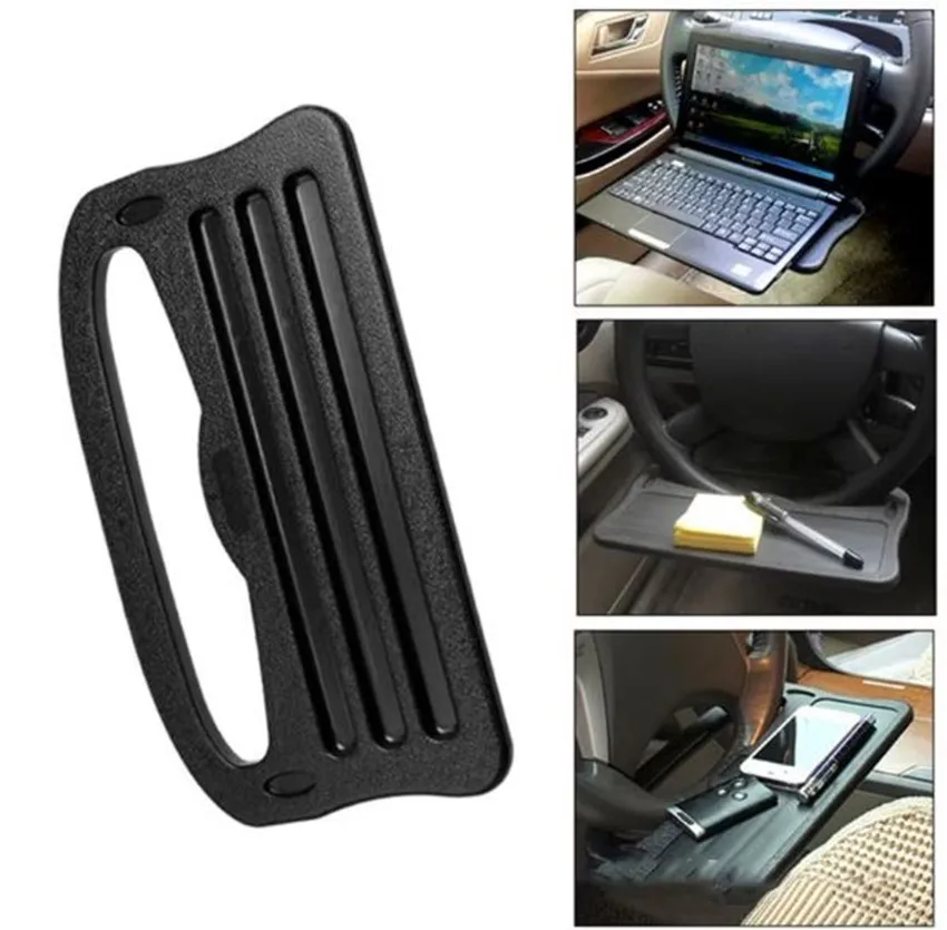 Tavolino Da Auto 3 In 1 Con Vassoi Retrattili E Clip Per Volante – Perfetto Per Mangiare, Lavorare O Viaggiare, Adatto A Sedili E Volanti Di Varie Dimensioni