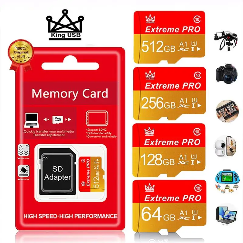 신뢰할 수 있는 메모리 카드 16GB / 32GB / 64GB / 256GB 및 마이크로 SD 카드 SD 카드 TF 카드 빠른 읽기 쓰기 속도 클래스 10 보안 카메라용