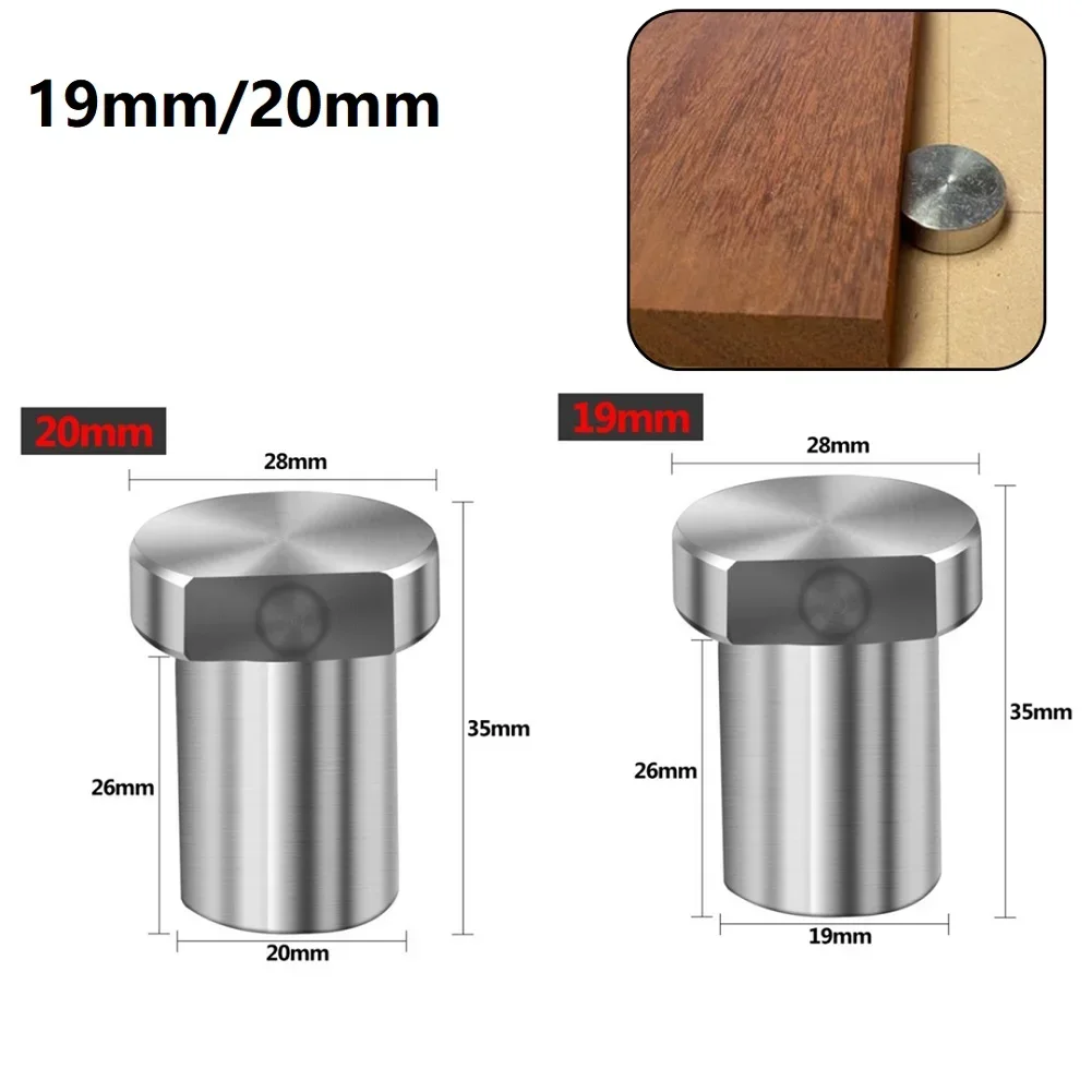 스테인레스 스틸 작업대 페그 브레이크 스톱 고정 클램프, 19mm, 20mm 개 목공 테이블 리미트 블록 워크샵 도구, 플래닝 배플