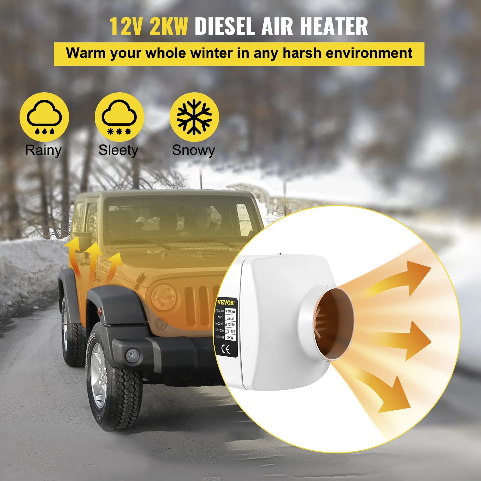NEUF Chauffage Diesel 12V 2KW Réchauffeur d'air diesel kit
