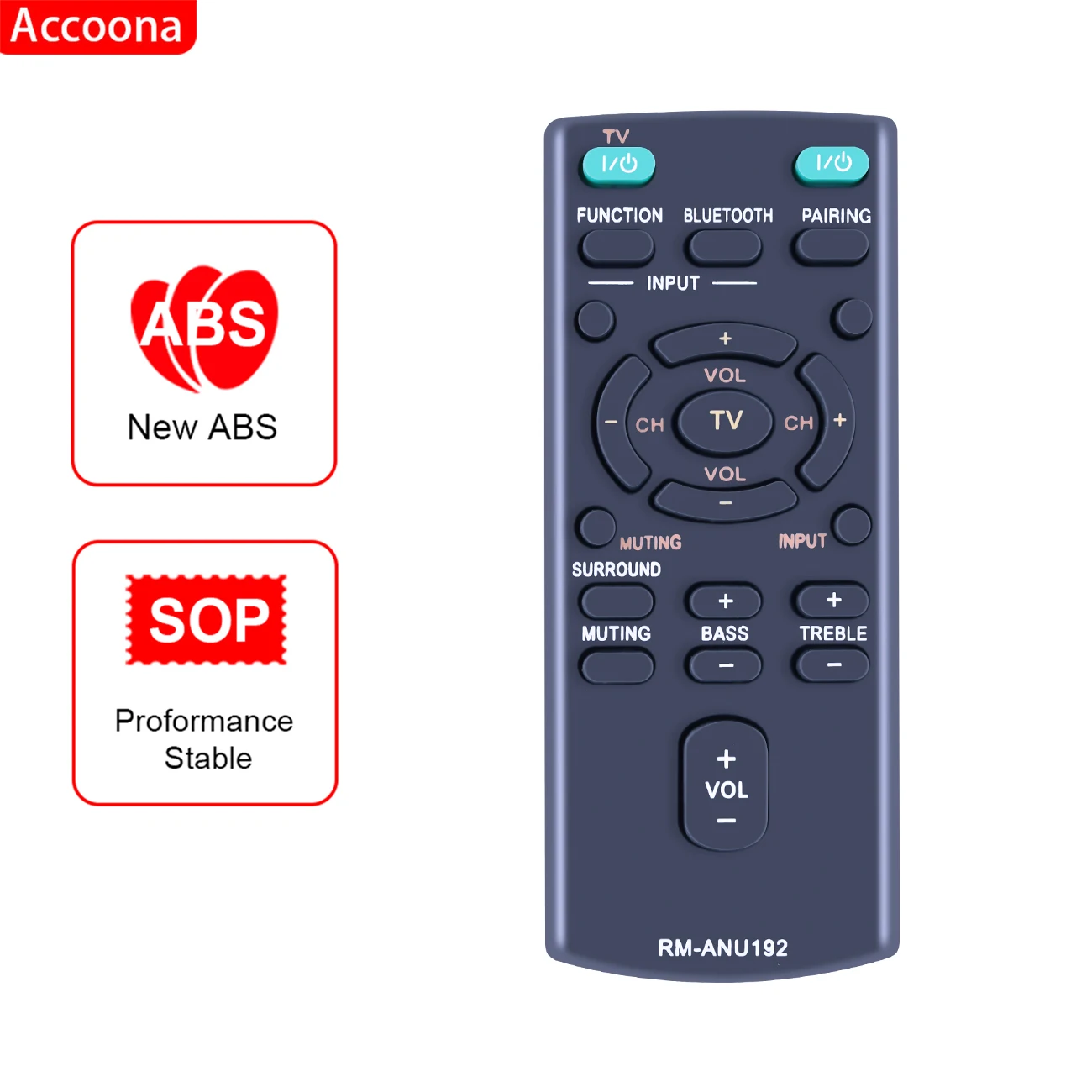 Sostituzione Rm-Anu192 Telecomando Per Sony Sact60Bt Ss-Wct60 Sswct60 Ht-Ct60Bt Htct60Bt Sa-Ct60Bt Htct60 Ht-Ct60 Htct60Bt