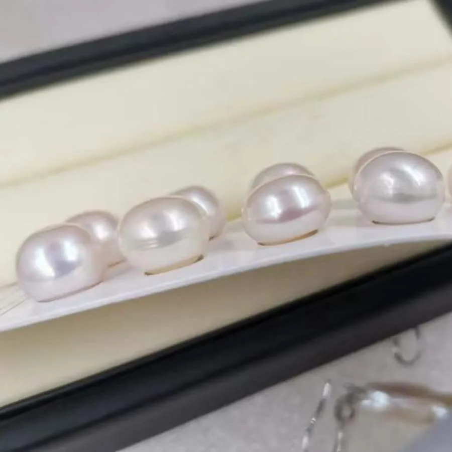

wholesale 12 pairs 11.5-12.5mm half round white freshwater pearl half drilled