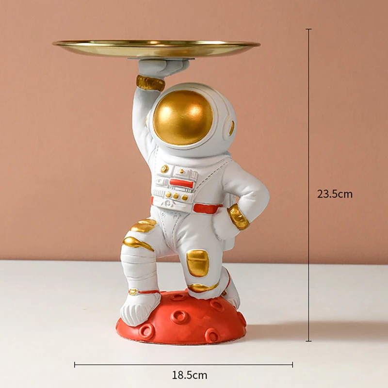 

Акция! Креативный поднос для астронавта в скандинавском стиле, скульптура из смолы, украшение для дома, аксессуары для украшения стола, подарок для хранения