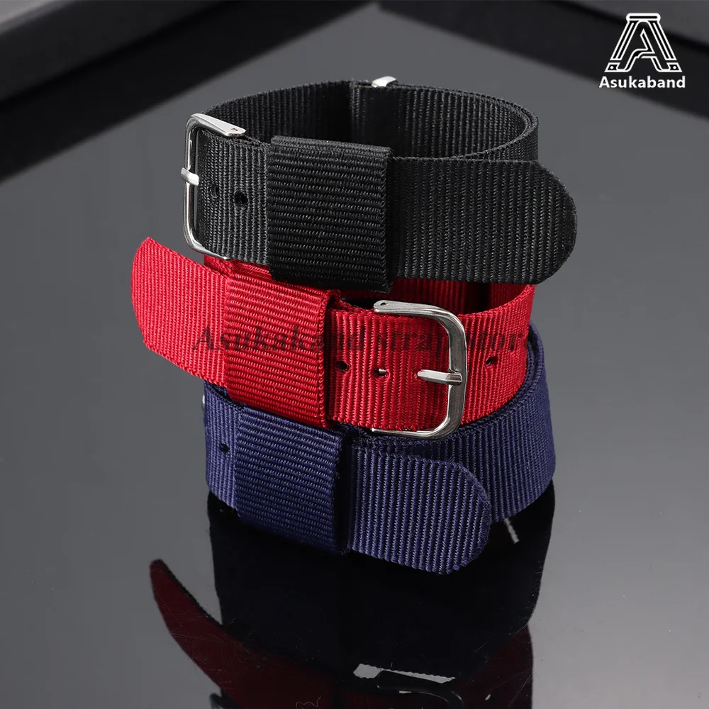 Premium High Density Durable Fabric Braid Nylon Watch Strap - Soft and Sporty Wristband Accessory
