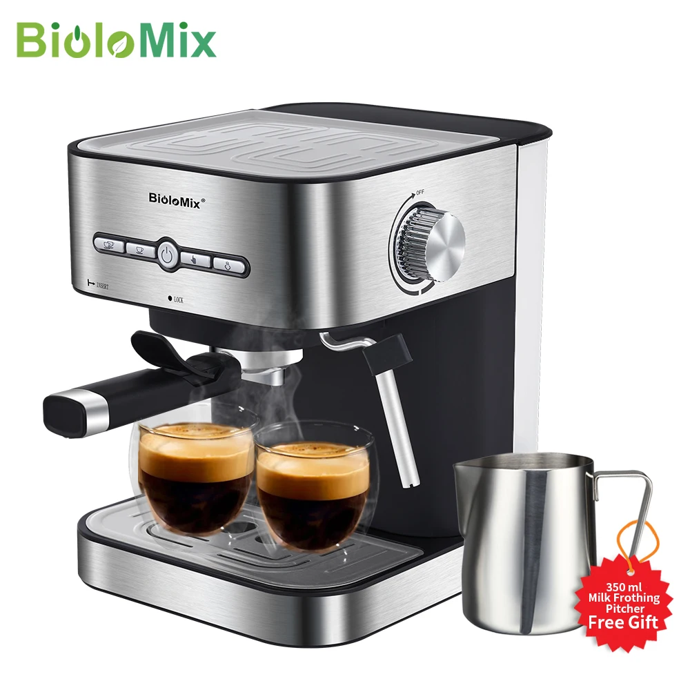 BioloMix 20 Bar Coffee Maker Espresso with Milk Frother Wand for Cappuccino Latte Mocha Machiato For Home Barista coffee maker espresso maker