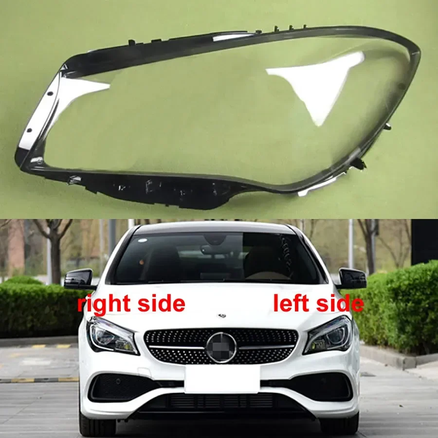 

For Benz W117 CLA 2016 2017 2018 2019 Headlights Cover Transparent Lampshade Lamp Shade Headlamp Shell Lens Plexiglass