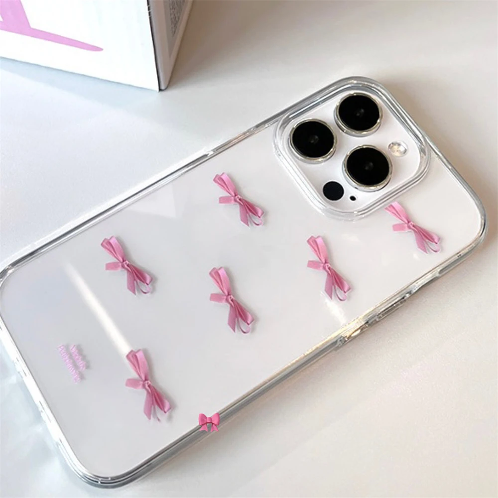 Custodia morbida trasparente con orso colorato 3D coreano per iphone 15 14 Pro Max 13 12 Pro 11 X XR XS 7 8 Plus SE3 MiNi Cover antiurto carina  202192403