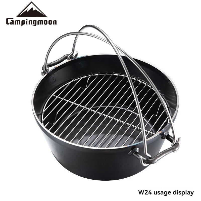 CAMPINGMOON Dutch Pot Bottom Mesh Thickened Stainless Steel Steaming Rack Baking Pot Bottom Mesh Pizza Rack Barbecue