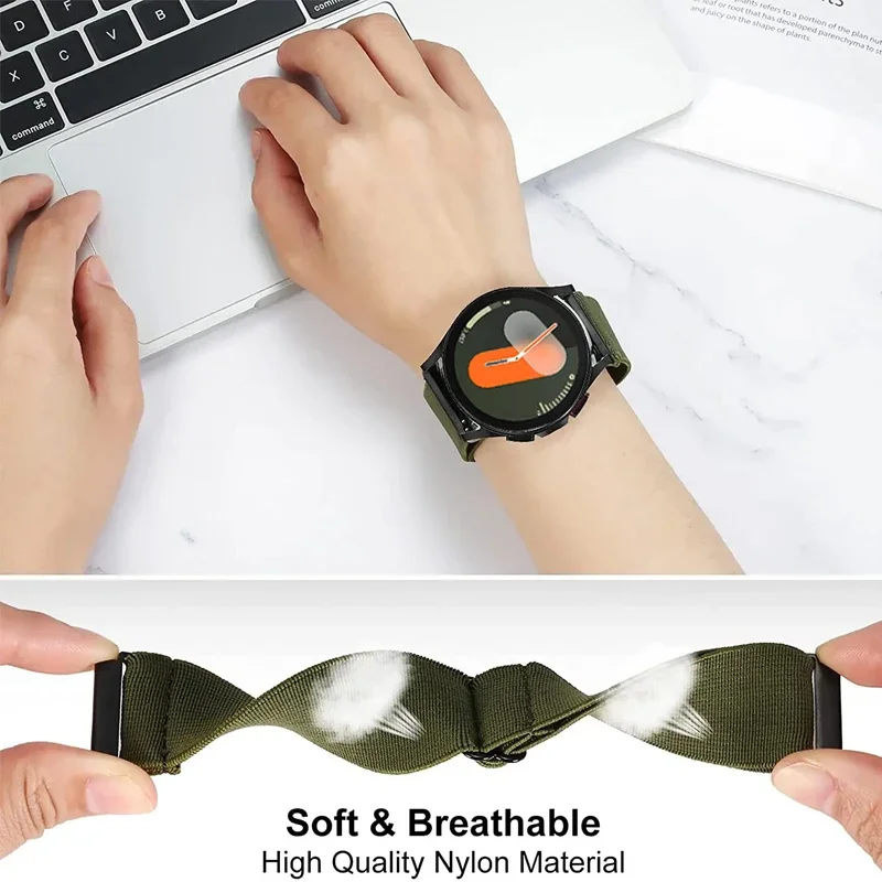 Premium Nylon Strap - Adjustable Comfort Wristband for Smartwatches