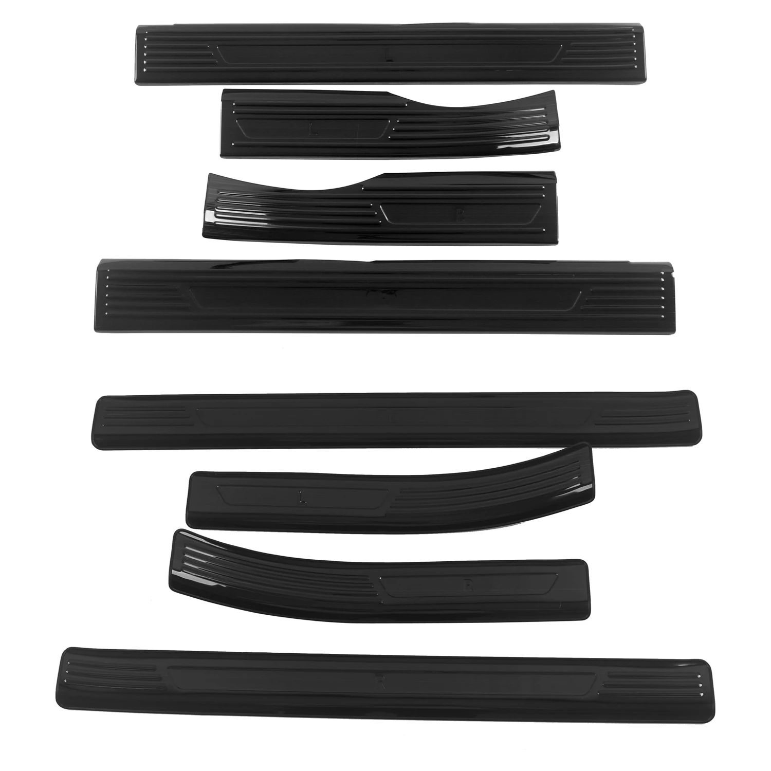 

for VW ID.3 2019-2023 Door Sills Overlay Brushed Black Stainless Steel 8pcs