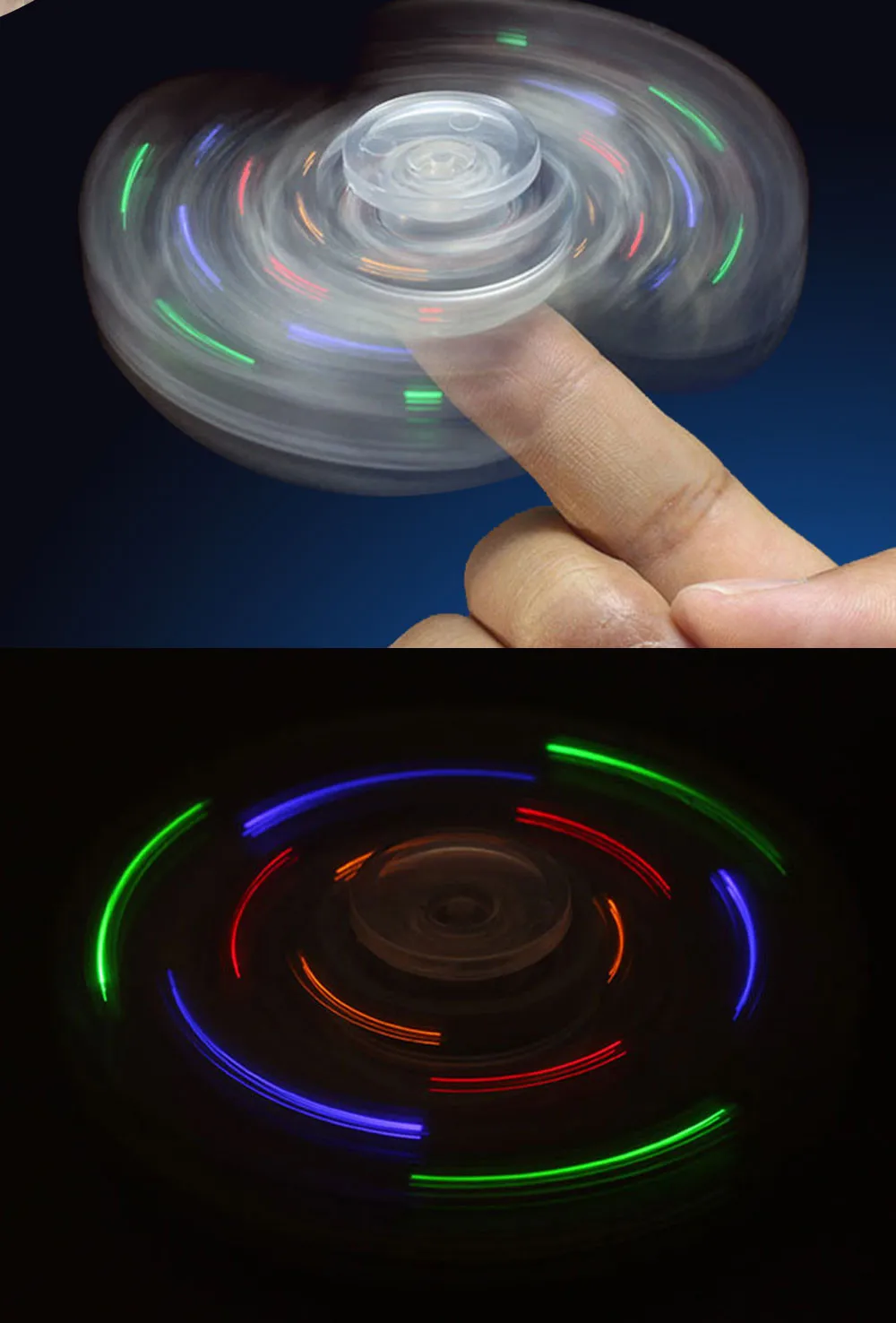 DIY LED Zappeln Top Kit Modul Finger drehen Spielzeug Löten Projekt Praxis Löten Farbe Licht DIY elektronische Kit mit cr927 – Detail 6