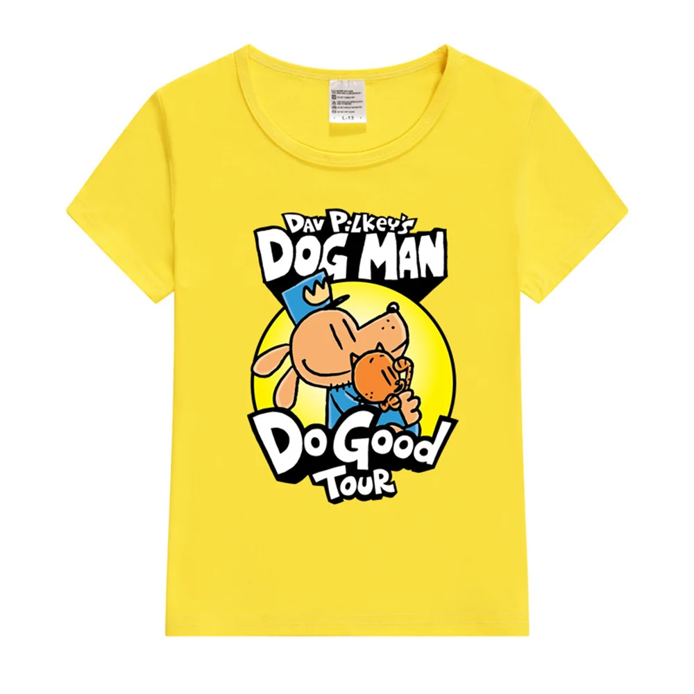 Dog Man Do Good Tour Kids T-Shirt Boy Girl T-shirt Fashion Print Short Sleeve O-neck Boy's Funny Tee Top Gift For Kids Clothing