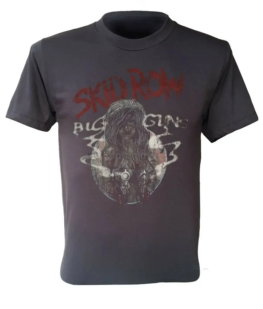 

Skid Row T Shirt Big Guns Logo 80S Heavy Metal Rock Band Retro Men Shirt S T 2Xl