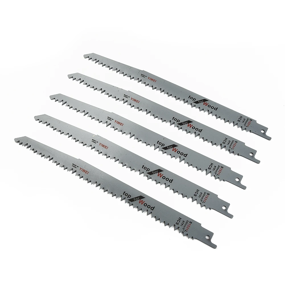 Reciprocating Saw Blades 240mm High Carbon Steel Jigsaw Blades For Metal Plastic Wood Cutting Power Tools 5pcs
