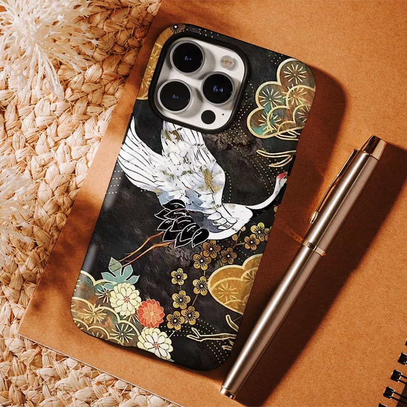 Red-Crowned Crane 2-in-1 Protective Phone Case
