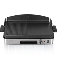 Griddle electric griddle teppanyaki commercial household grilled steak machine desktop griddle Korean frying pan 2
