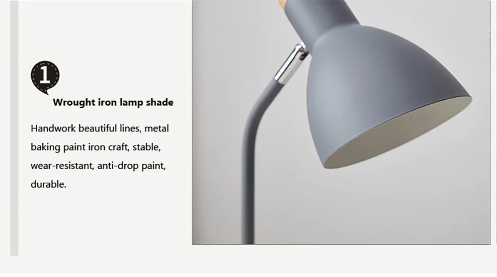 Bedside Table Lamp Nordic Desk Lamp Bedroom Study Lamps Wood Creative Flex Lights LED E27 For/Eye Protection Reading&Living Room