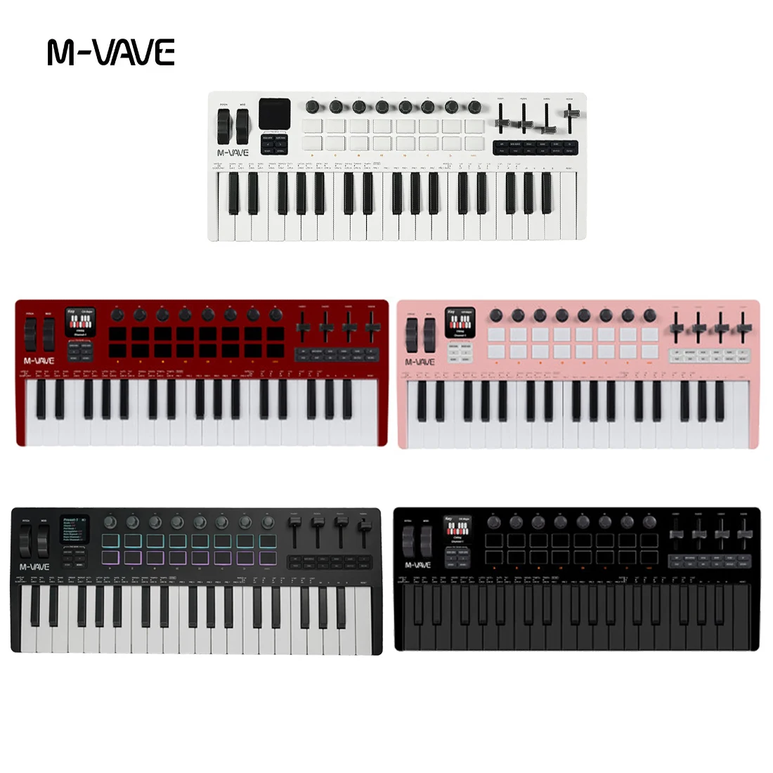 M-VAVE SMK-37 PRO 37-Key MIDI Controller Portable Built-in