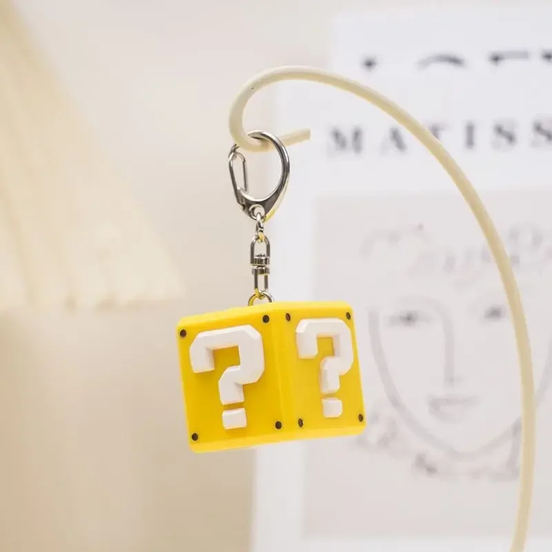 アクセサリー Mario Super Mario Keychain Question Mark Brick Sounds Pendant