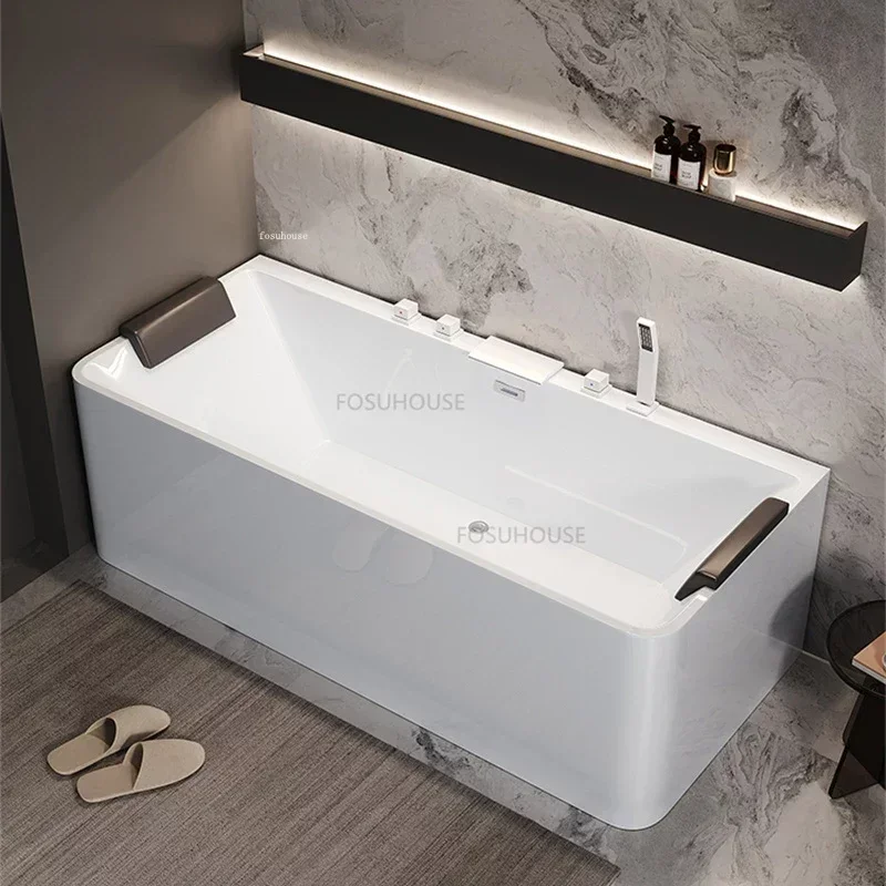 Acrylic Spa Bathtubs Bathroom Fixture Whirlpool Bathtub Massage Surf Light Luxury Hotel Indoor Sitting Type Hydromassage Bath