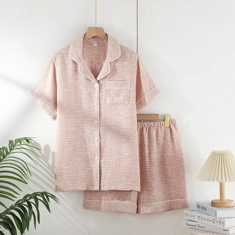 2025 New Summer Couple's Pajama Set 100% Cotton Men's and