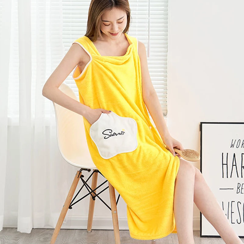 Microfiber Bathrobe Ladies Shower Ladies Soft Bath Towels Home