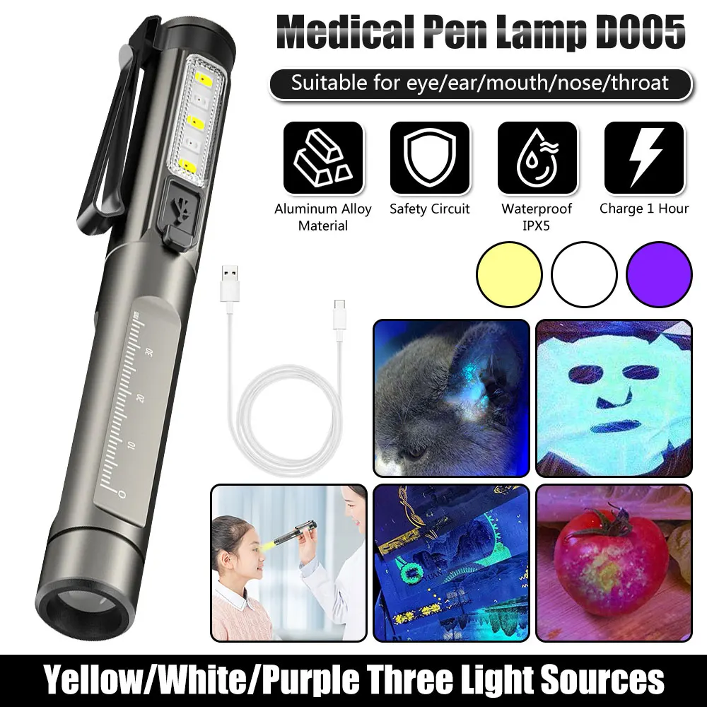 Medical Pen Light Handy First Aid Work Inspection LED Flashlight Professional Emergency Torch Lamp
