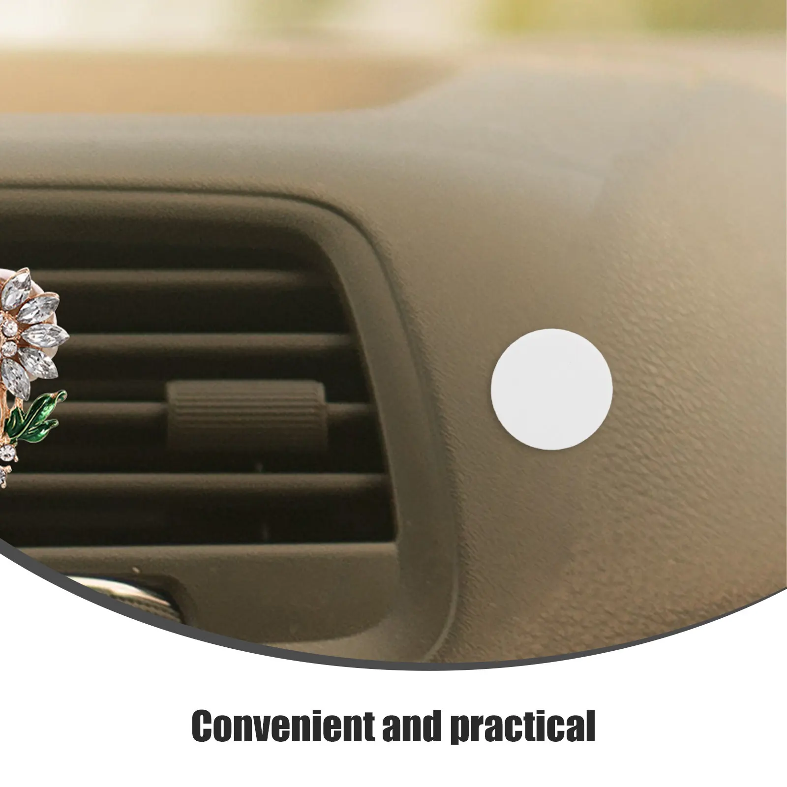 30개 양면 접착 패드 자동차 에어벤트 향수 클립용 흔적 없는 고점착 대시캠 폰 홀더 스티커 패드