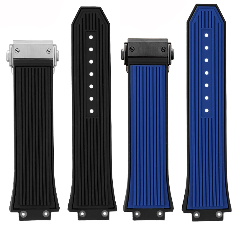 Nuovo Cinturino In Silicone 27*17Mm Per Hublot Big Bang Classic Fusion Rialzato 17Mm X 27Mm Con Fibbia A Farfalla Strumenti Cinturino