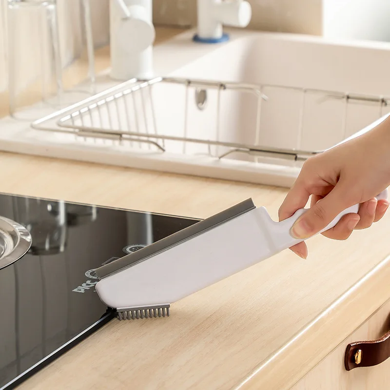 Virtuvės stalviršio grindų langas silikoninis daugiafunkcis valymo šepetys, plyšių šepetys, grandiklio šepetys Trys viename valymo šepetys_voghion.com