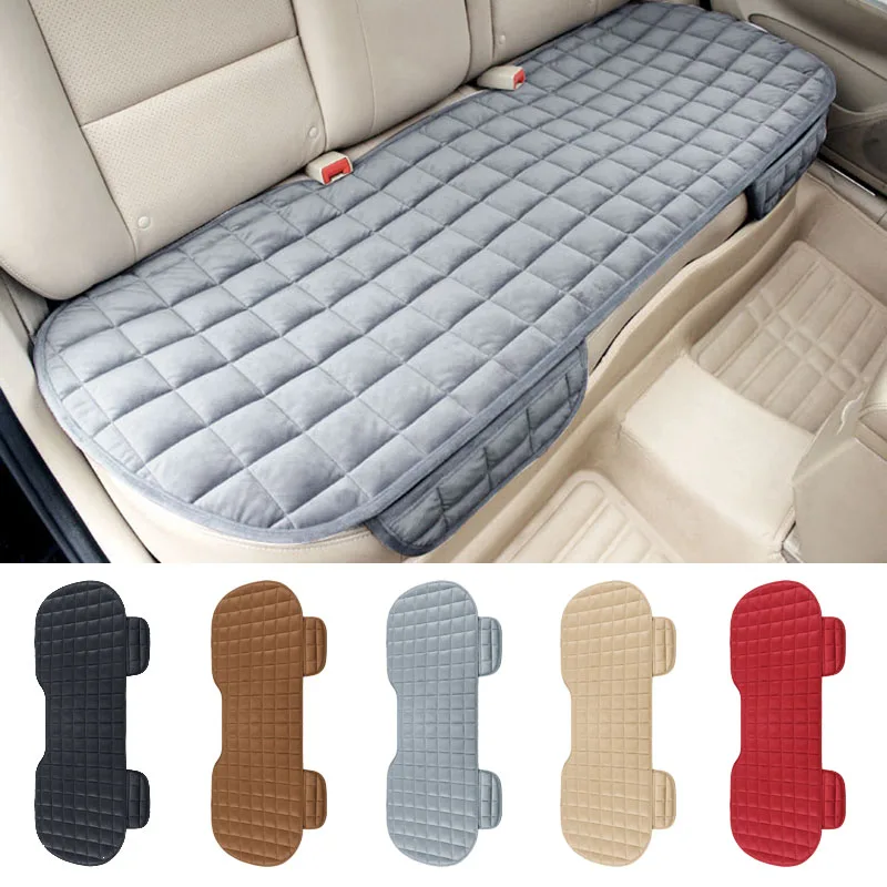 CarSeatCoverFrontRearFlockingClothCushionNonSlideWinterAuto