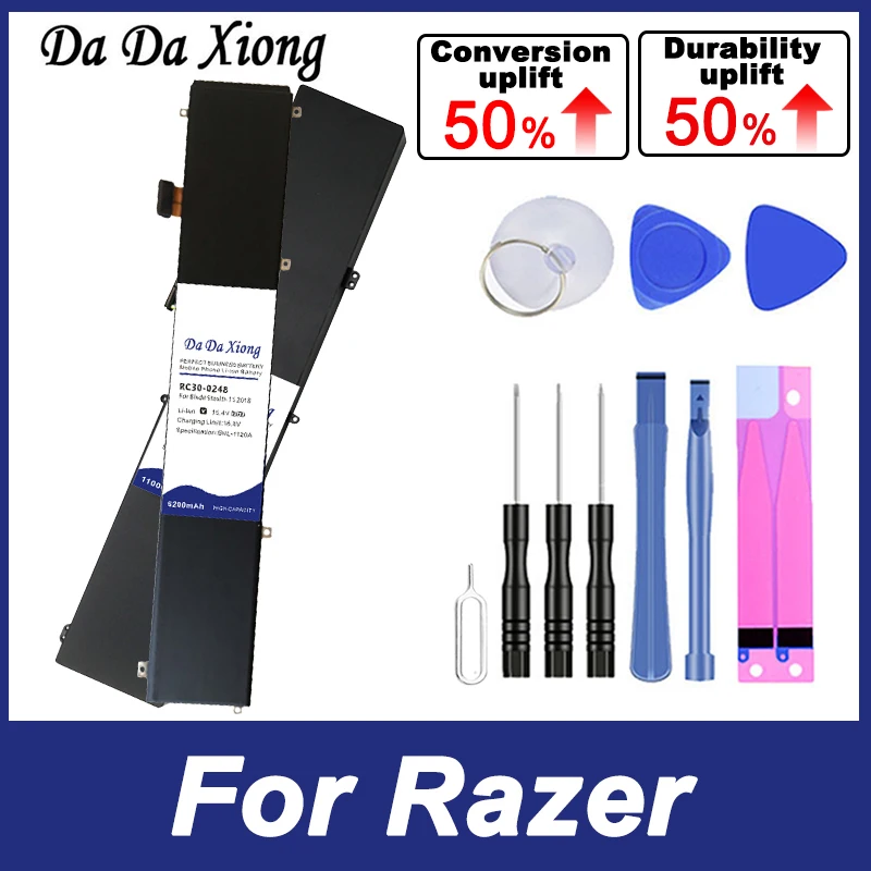 

RC30-0196 RC30-0248 BETTY4 Battery For Razer Blade Stealth Pro 14" V2 13 15 17.3" 2014 2017 2016 2018 2019 Series RTX 2070 Max-Q