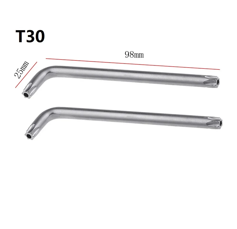 2 stücke Torx Hex Schlüssel Schraubendreher Schlüssel T30 T20 T25 T15 Legierung Stahl Doppel-Ende 2-weg Mini Torx schraubendreher Schraubenschlüssel Werkzeug – Detail 5