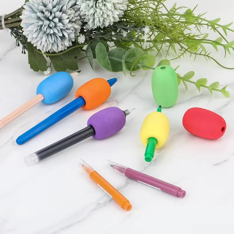 3/6 Pcs 소프트 폼 그립 펜 및 연필 쓰기 연습 연필 홀더 필기용 쿠션 그립 인체공학적