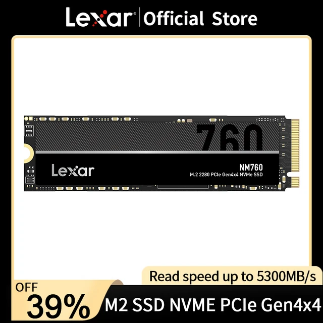 Lexar SSD M2 NVME 512GB 1TB NM760 ssd M.2 2280 PCIe Gen4x4 NVMe 5300MB/s Hard Drive Disk Internal Solid State Drive for Laptop 1