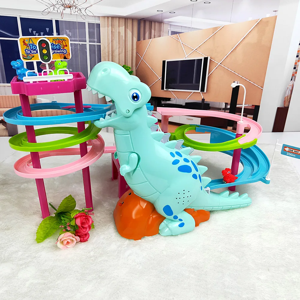 Dinosaur Track Park Dinosaur Climbing Stairs Educational Toys Puzzle Game Birthday Gift For Children 2