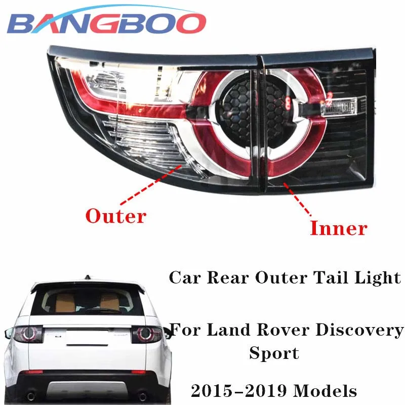 

Car Rear Bumper Outer Inner Taillight Taillamp For Land Rover Discovery Sport 2015 2016 2017 2018 2019 Halogen/LED Warming Light