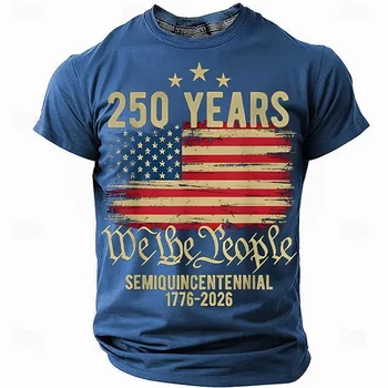 USA 250th Anniversary T-Shirt 1776-2026 – American Flag with Eagle – Unisex Vintage Patriotic Tee – Casual Independence Day Top 1