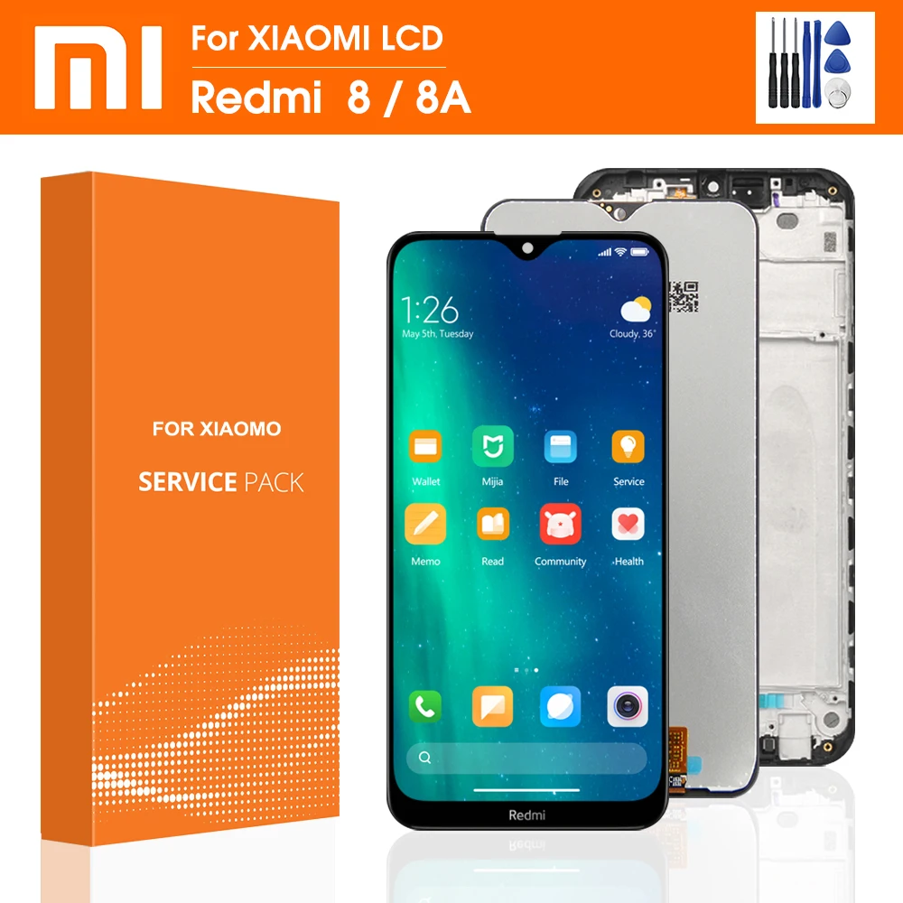 

6.22" Original For Xiaomi Redmi 8 LCD Display Touch Screen Digitizer Assembly For Redmi 8A Redmi8 MZB8458IN Screen with frame