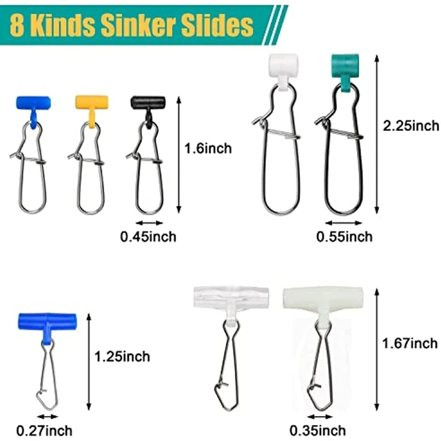 70pcs Sinker Slide Kit Sinker Slides With Duo Lock Snap For Catfishing Rig Fishing  Line Sinker Weight Connector - Fishing Tools - AliExpress