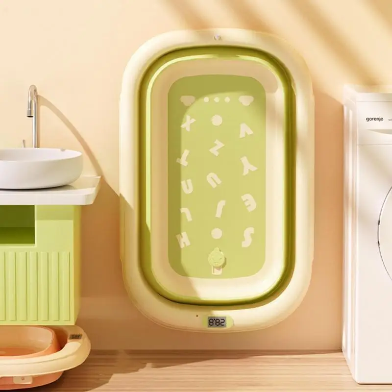 Collapsible Newborn Shower Bathtub NonSlip SpaceSaving Showering Tool