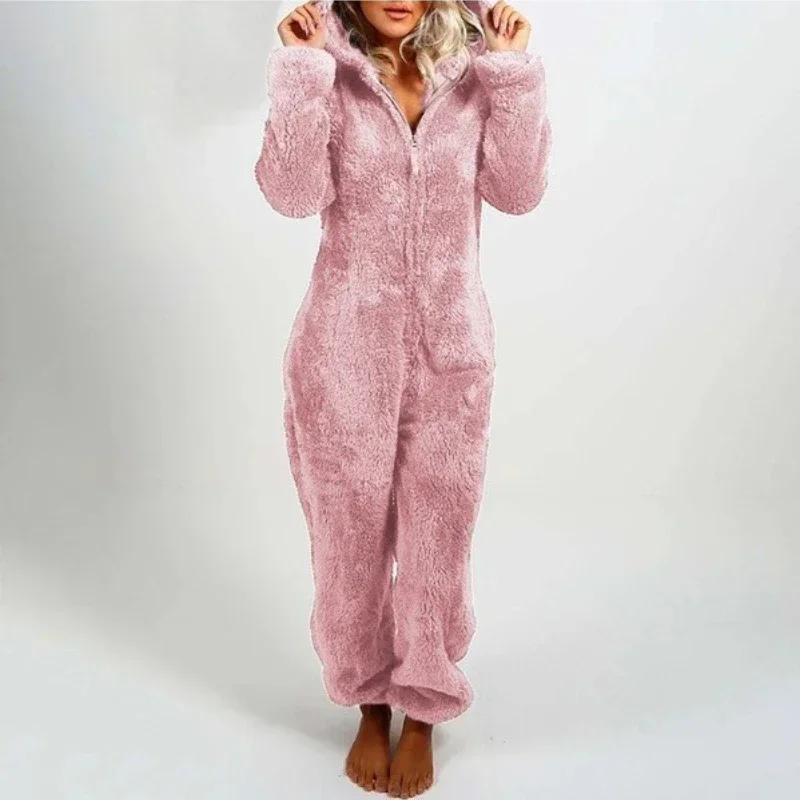 Women Jumpsuit Kigurumi Pajamas Onesies Cosplay Pajamas Onesies Women Bodysuit Sleep Wear Set Women Suspender Pajamas Flannel Pajamas Onesies Fashion Onesies Fleece Sleepwear Overall Plus Size Hood Sets Pajamas for Women Adult for Winter Warm Pyjamas Women S-5XL